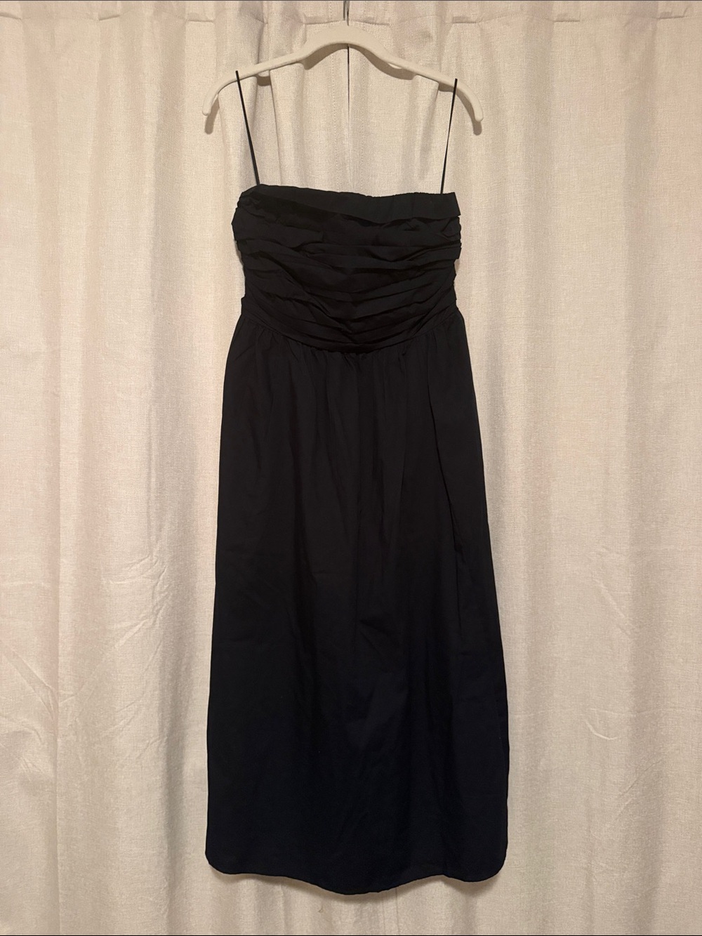 Abercrombie & Fitch Black Strapless Midi Dress